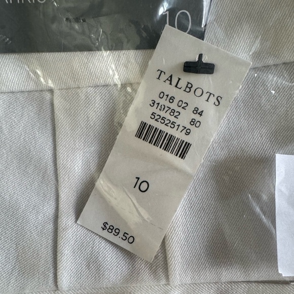 NWT Talbots Chatham Ankle Pants Soft White Slim Leg Pull-On High Waist Style 10 - Picture 7 of 7